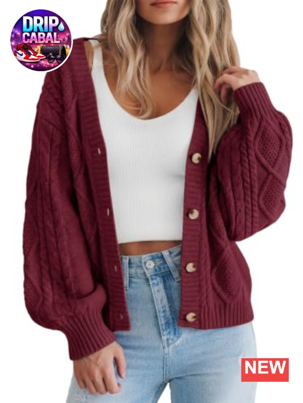 Cable Knit Open Front Cardigan Chunky Oversized Sweater